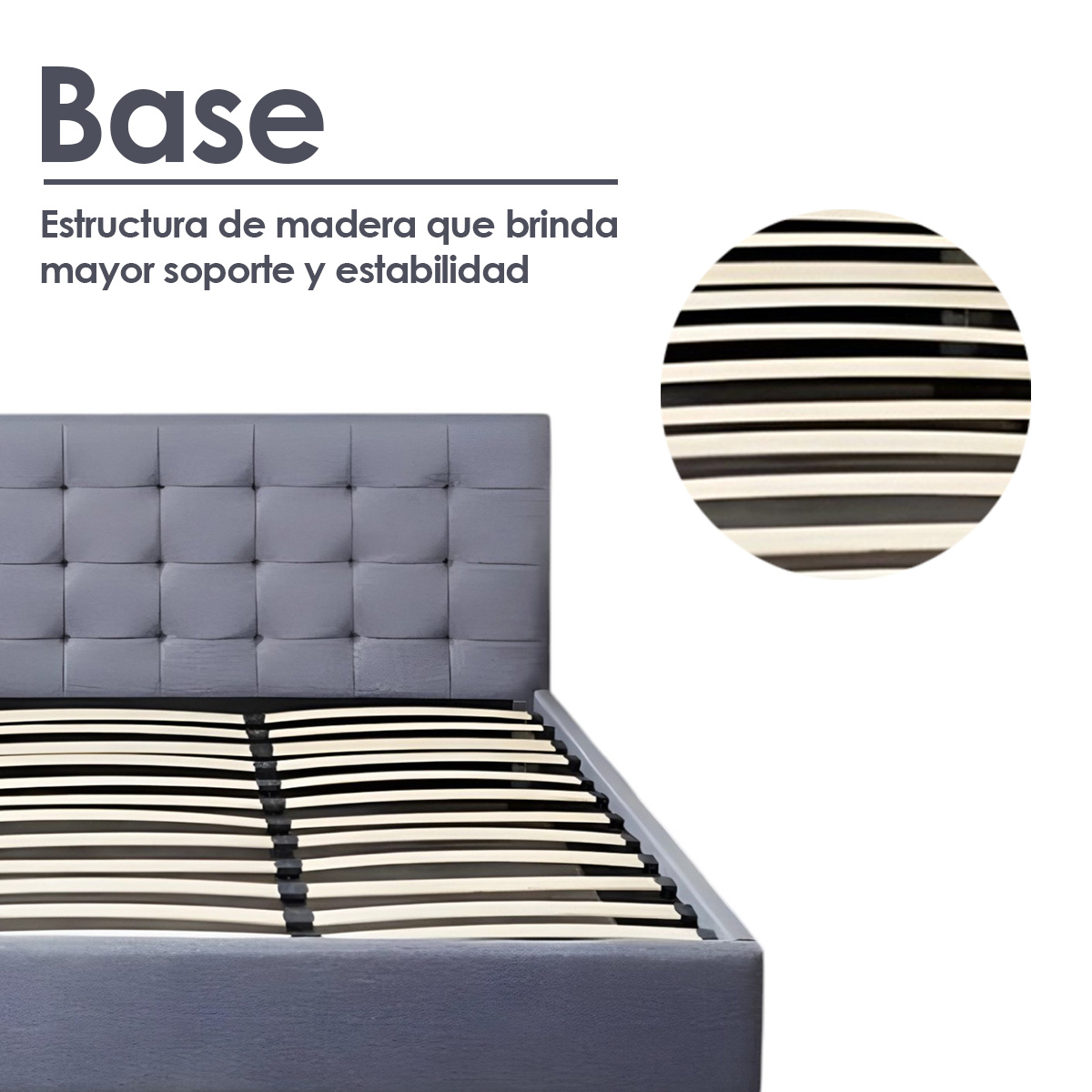 Foto 7 pulgar | Base para Cama King Size Ilios Innova Cama-PD054/K color Gris