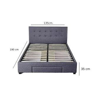 Foto 2 | Base para Cama Matrimonial Ilios Innova Cama-p1940 Gris