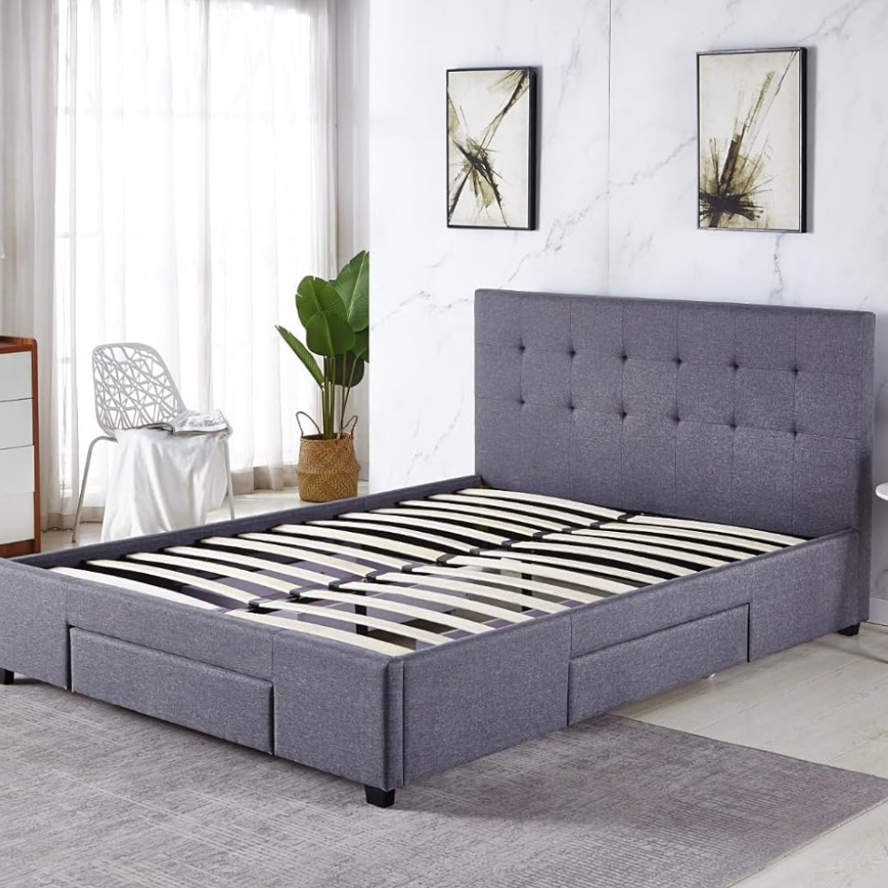 Foto 5 | Base para Cama Ilios Innova Gris Matrimonial