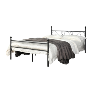 Foto 1 | Base de Cama de Metal Homemake Ilker Negro 210.5 X 153.5 cm