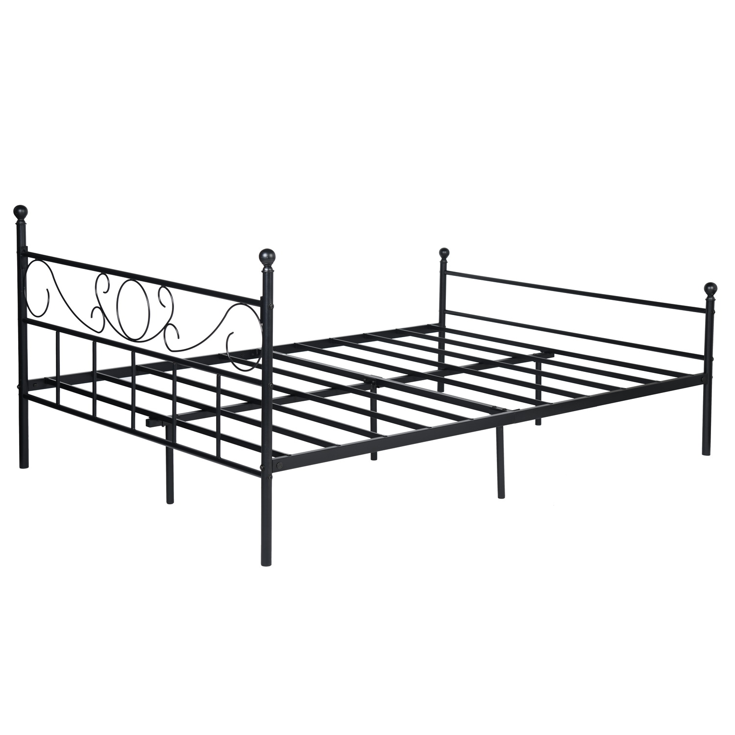 Foto 3 pulgar | Base de Cama de Metal Homemake Ilker Negro 210.5 X 153.5 cm