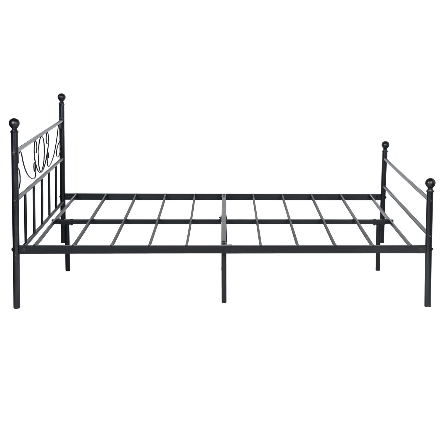 Foto 4 pulgar | Base de Cama de Metal Homemake Ilker Negro 210.5 X 153.5 cm