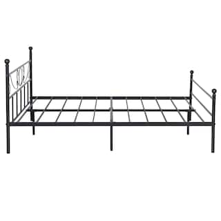 Foto 3 | Base de Cama de Metal Homemake Ilker Negro 210.5 X 153.5 cm