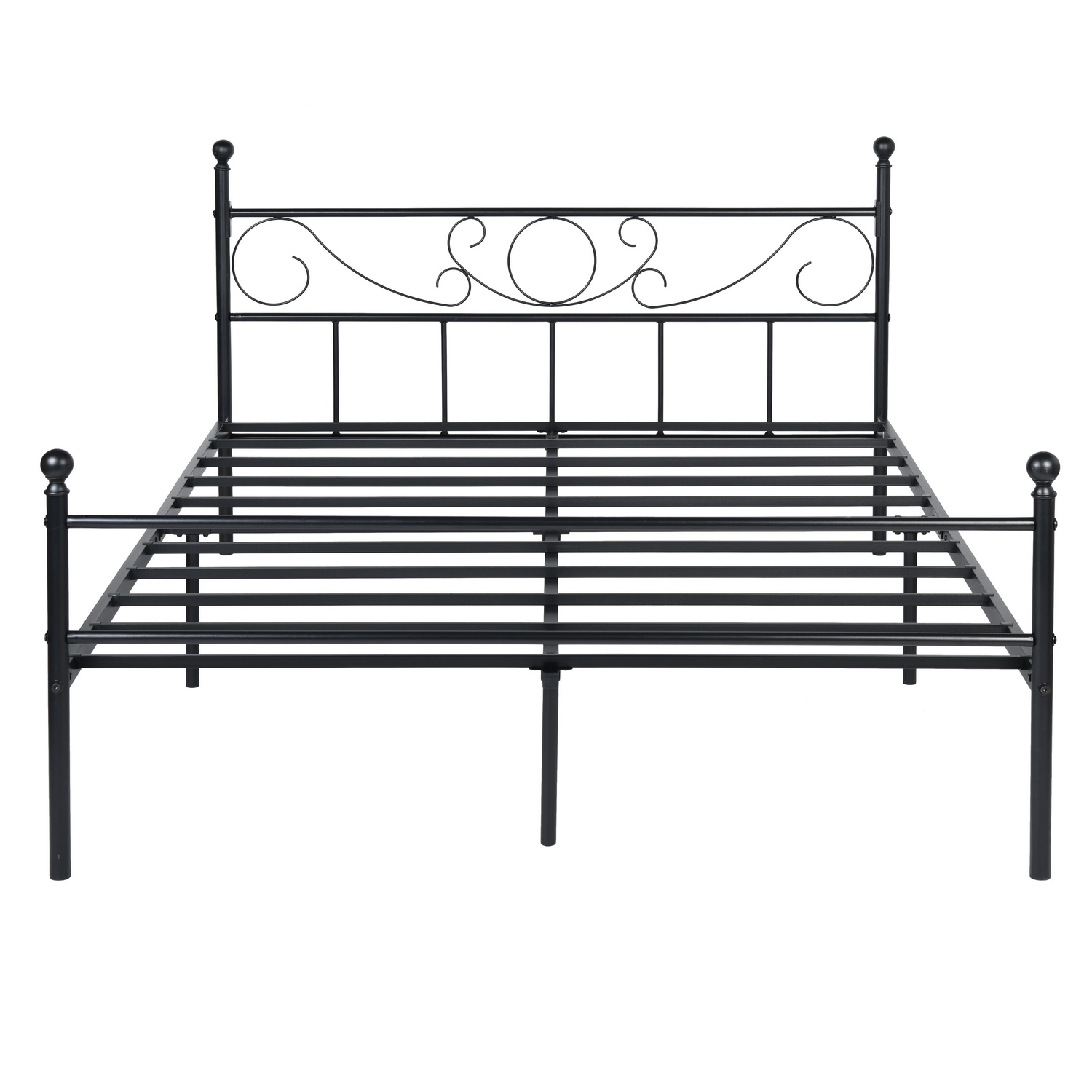 Foto 5 pulgar | Base de Cama de Metal Homemake Ilker Negro 210.5 X 153.5 cm