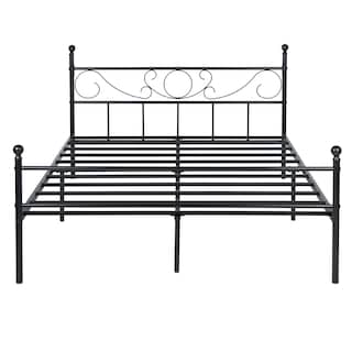Foto 4 | Base de Cama de Metal Homemake Ilker Negro 210.5 X 153.5 cm