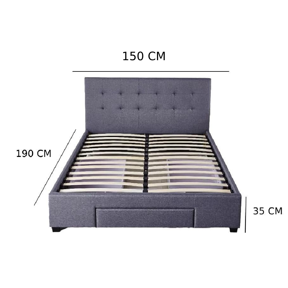 Foto 2 | Base Para Cama Queen Size Ilios Innova Cama-p1940  Color Gris