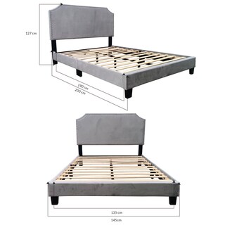 Foto 8 | Base con Cabecera Ilios Innova Cama-9508/m Gris Matrimonial