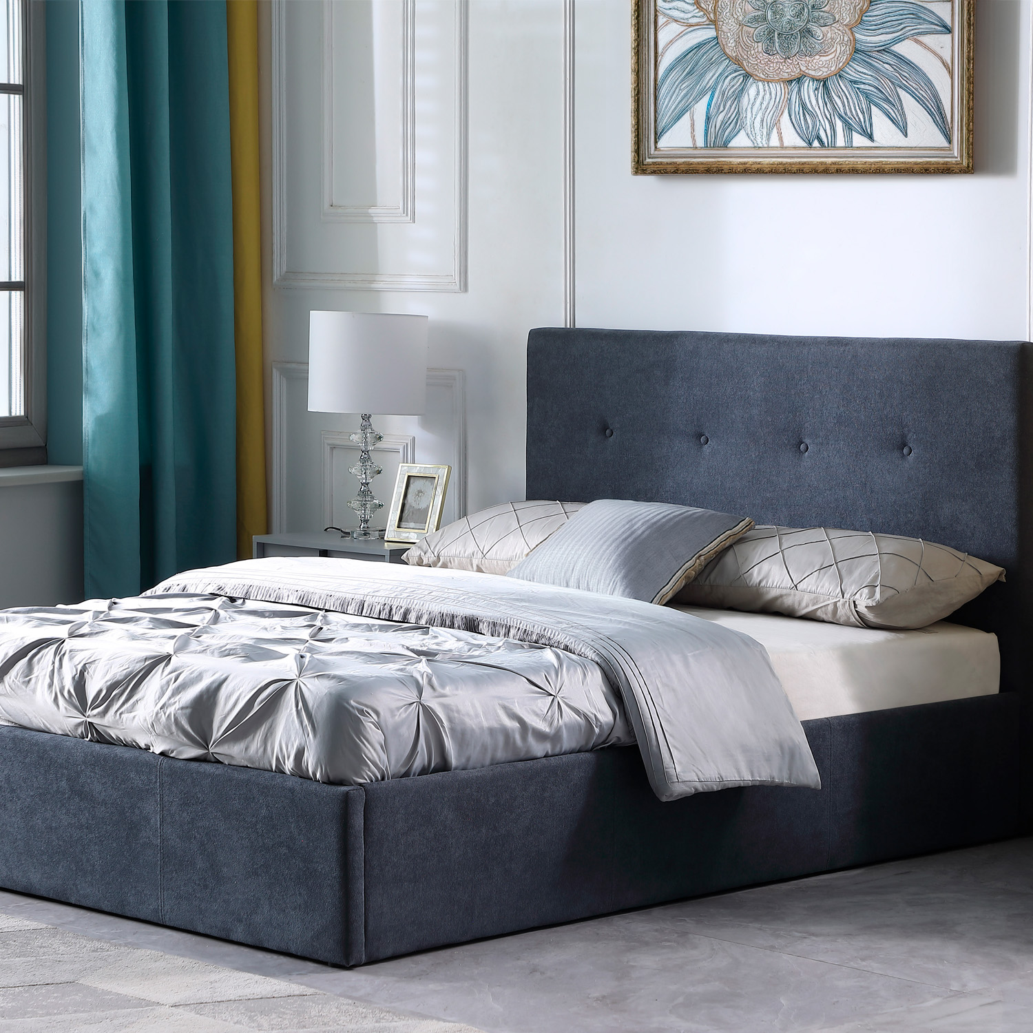 Foto 4 | Base con Cabecera Matrimonial Ilios Innova Cama-9550/m Gris