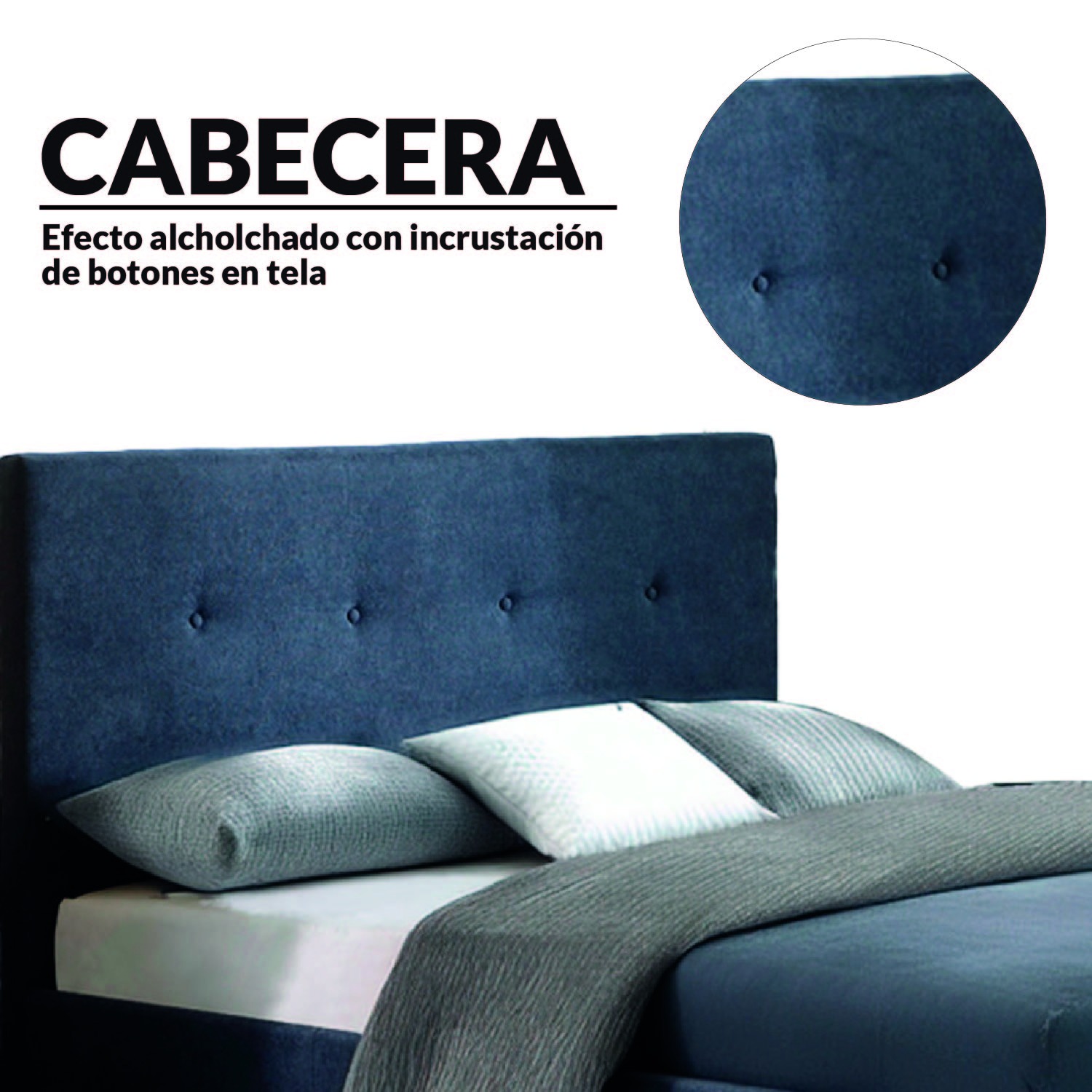 Foto 6 pulgar | Base con Cabecera Matrimonial Ilios Innova Cama-9550/m Gris