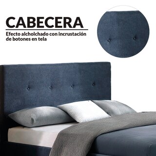 Foto 5 | Base con Cabecera Matrimonial Ilios Innova Cama-9550/m Gris