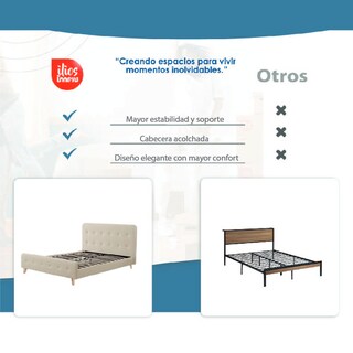 Foto 7 | Base para Cama Ilios Innova Cama-pk014/k color Beige King Size