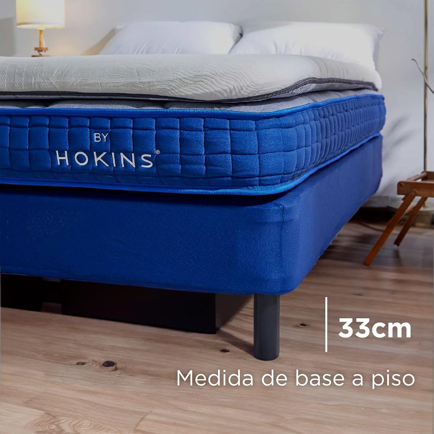 Foto 6 pulgar | Base De Cama Matrimonial Armable Hokins Láminas De Madera Flexibles Con Espacio De Almacenamiento