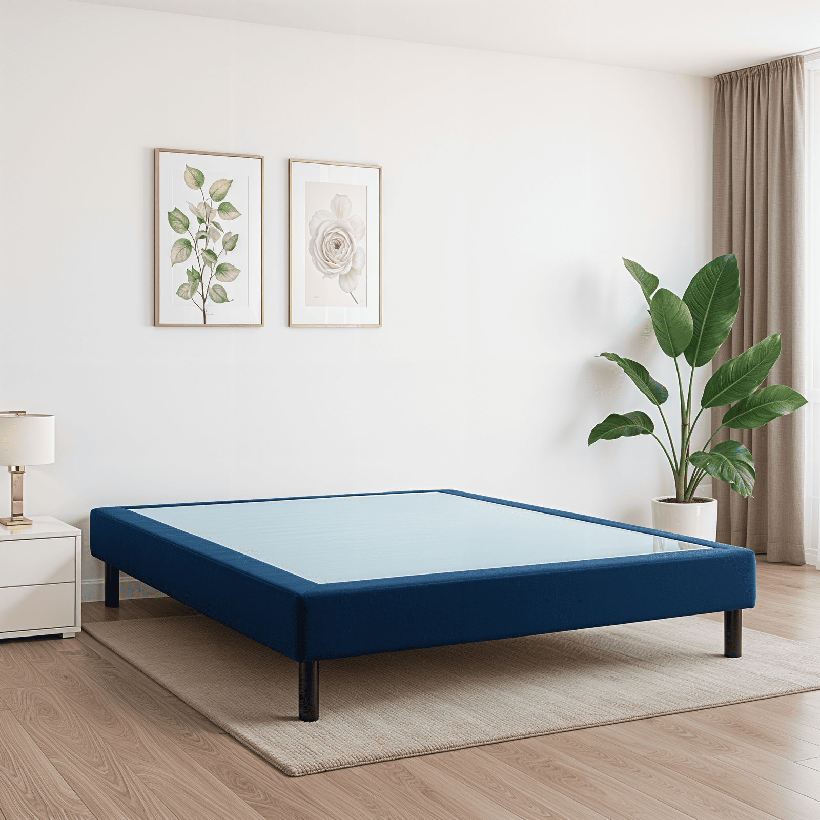 Foto 4 pulgar | Base De Cama King Siza Armable Hokins Láminas De Madera Flexibles Con Espacio De Almacenamiento