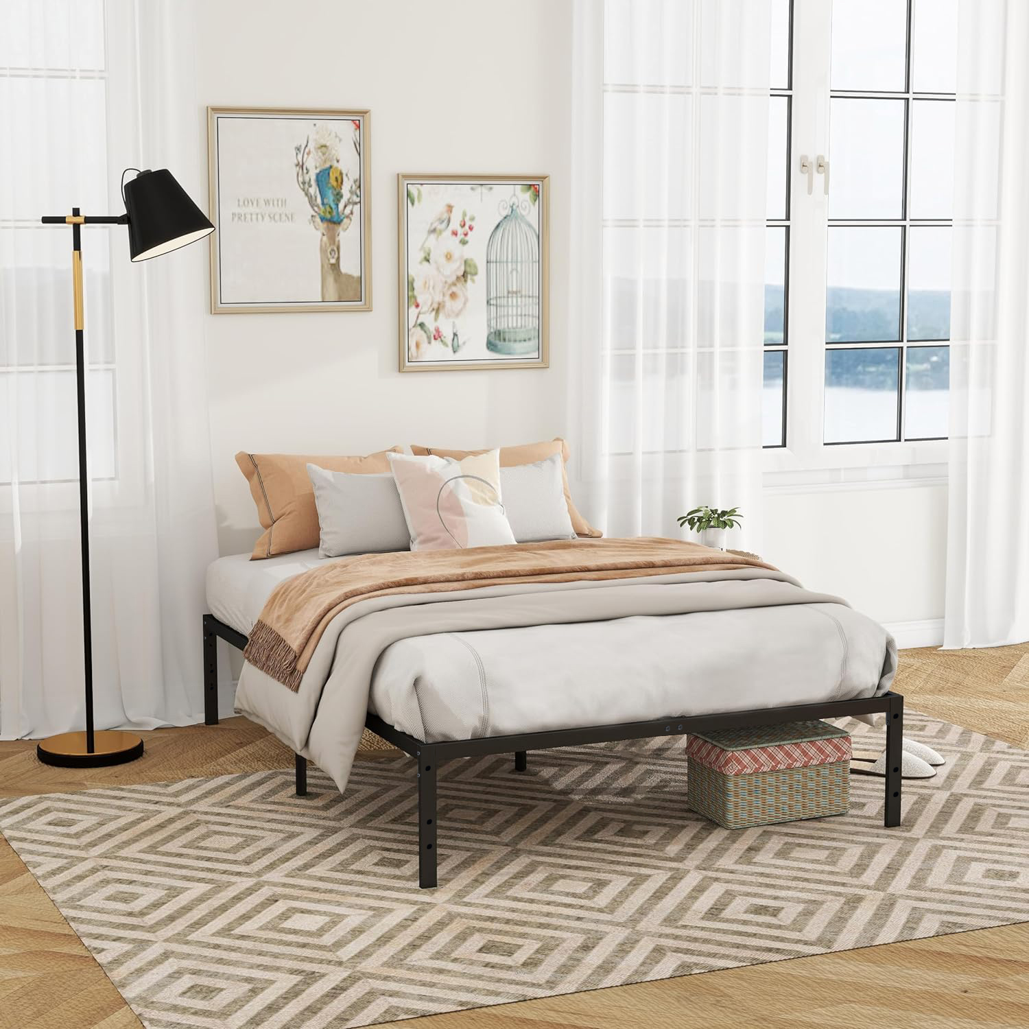Foto 2 | Cama De Bases Kessie Queen Home Make Negro 207x152x36cm
