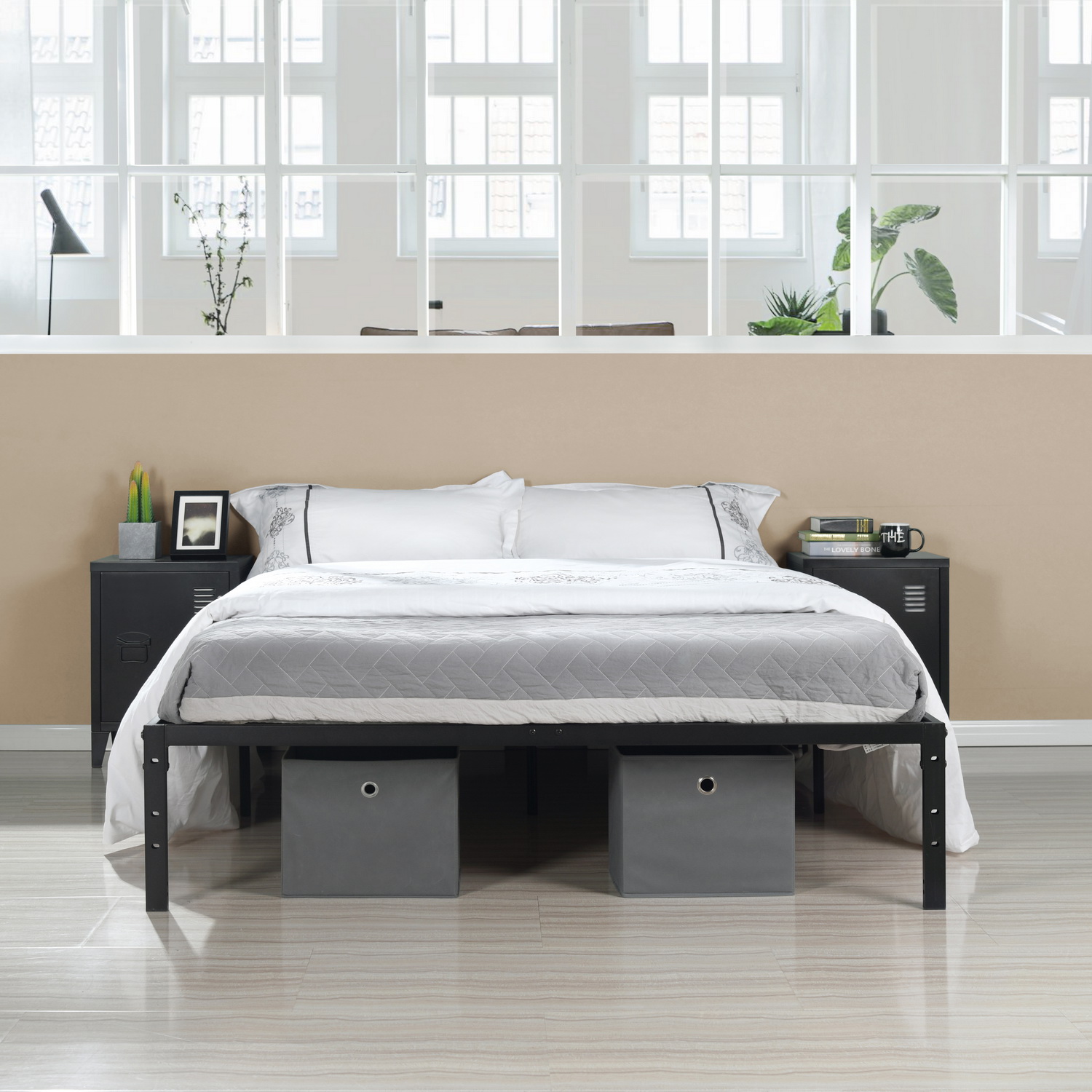 Foto 6 | Cama De Bases Kessie Queen Home Make Negro 207x152x36cm