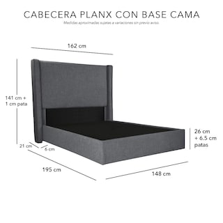 Foto 5 | Cabecera Dicasa Planx con Base Cama Gris de Regalo Almohadas Frazada y Libro
