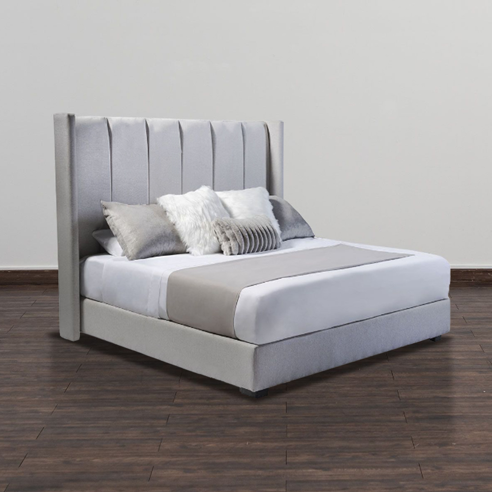 Foto 5 pulgar | Cabecera Dicasa Linx con Base Cama Gris de Regalo Almohadas Frazada y Libro