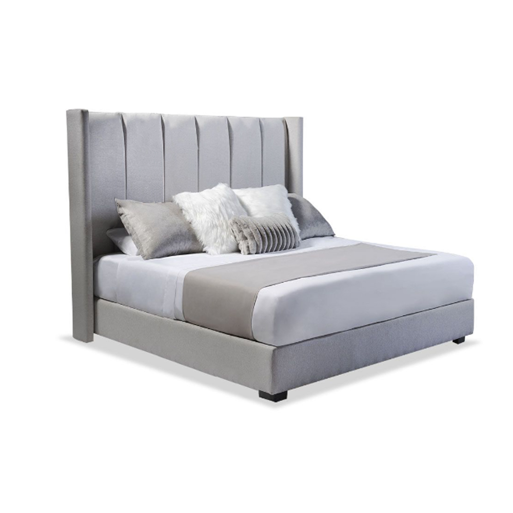 Foto 2 | Cabecera Dicasa Linx + Base Cama Gris +  Almohadas 2 Pack +  Frazada Matrimonial