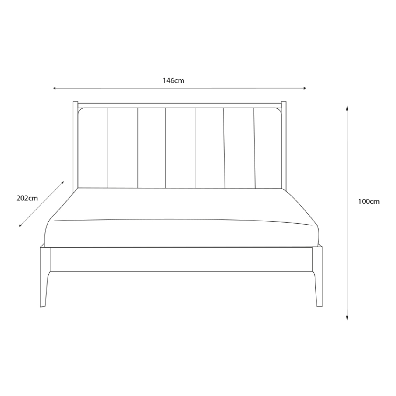 Foto 5 | Cama Matrimonial Tapizada En Lino Beige Con Estructura De Madera De Caucho