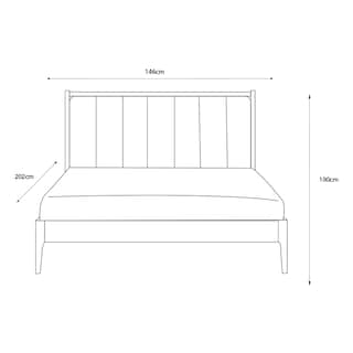 Foto 5 | Cama Matrimonial Tapizada En Lino Beige Con Estructura De Madera De Caucho