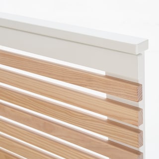 Foto 4 | Cama Matrimonial Blanca Alterego con Láminas de Pino Macizo Estructura de Madera Industrial