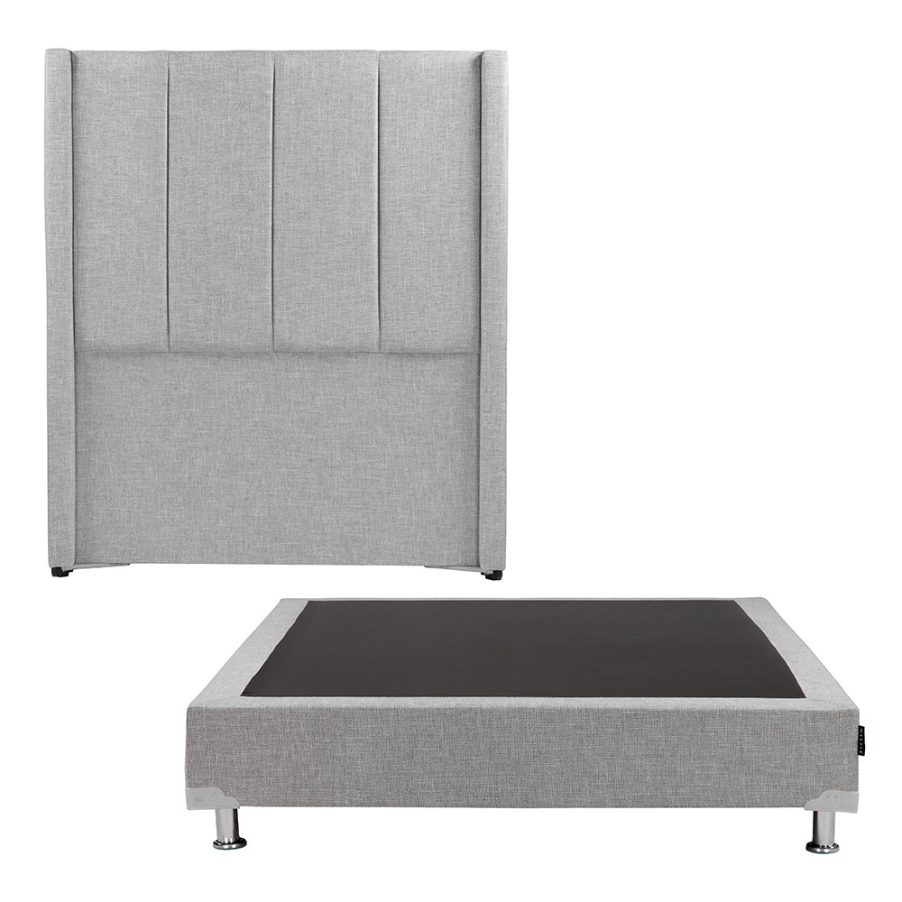 Cabecera Dicasa Nizza + Box Dicasa Fashion Gris Individual