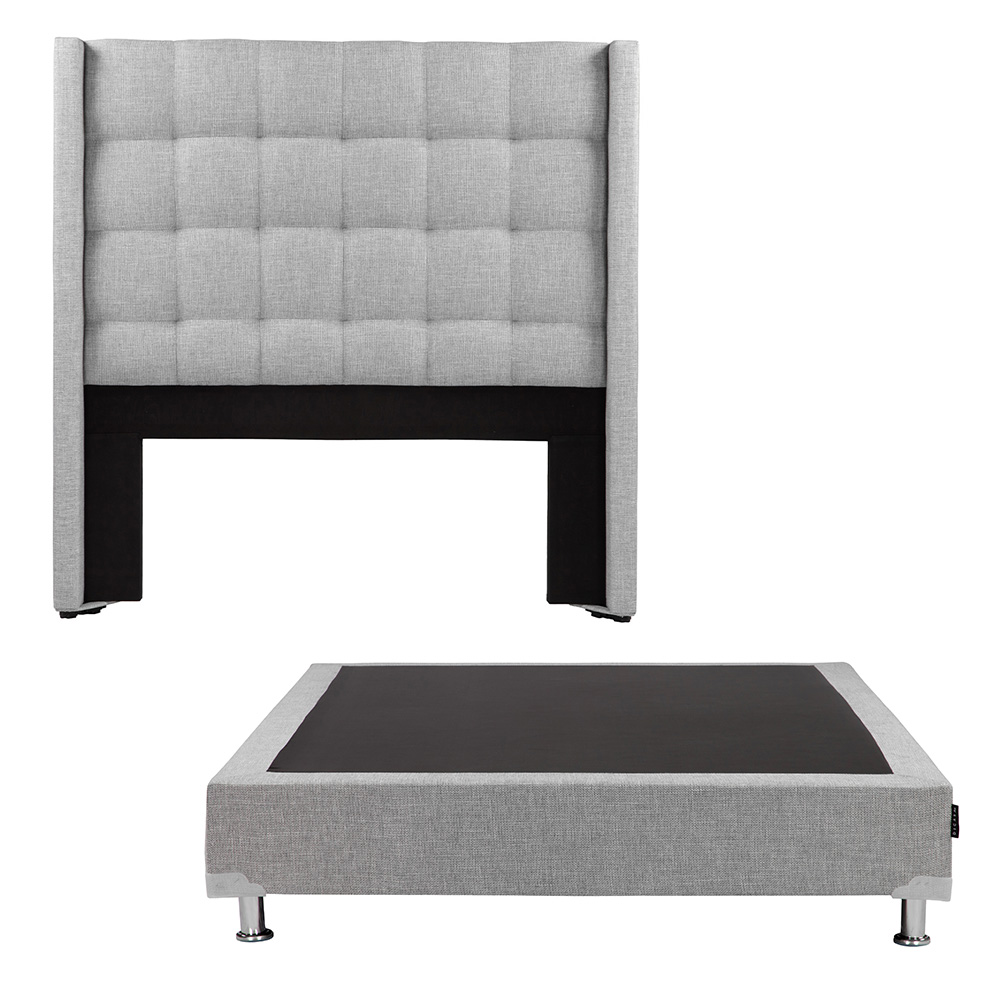 Cabecera Titan + Box Queen Size Dicasa Fashion Gris