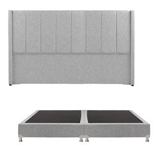 Foto 1 | Cabecera Dicasa Nizza + Box Dicasa Fashion Gris King Size