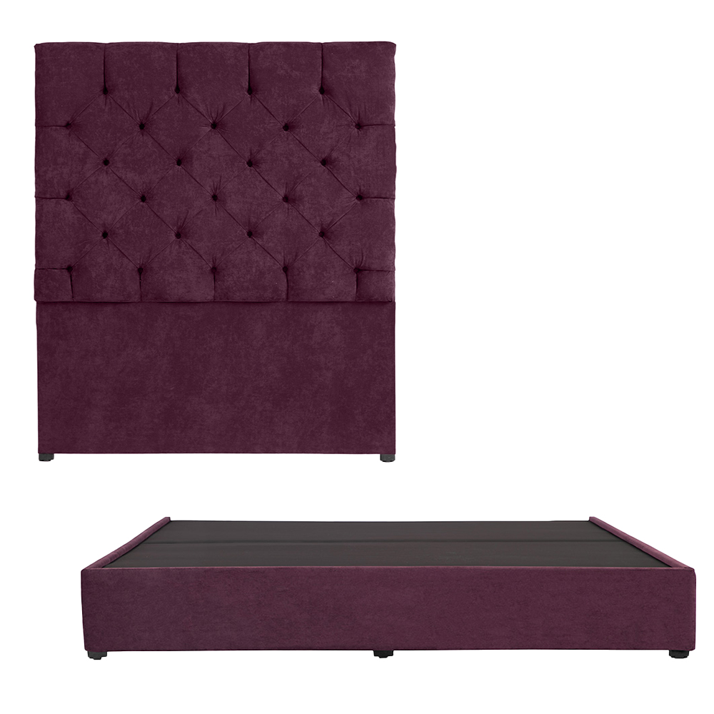Foto 2 pulgar | Cabecera Dicasa Capri Morado + Base Cama Morado King Size