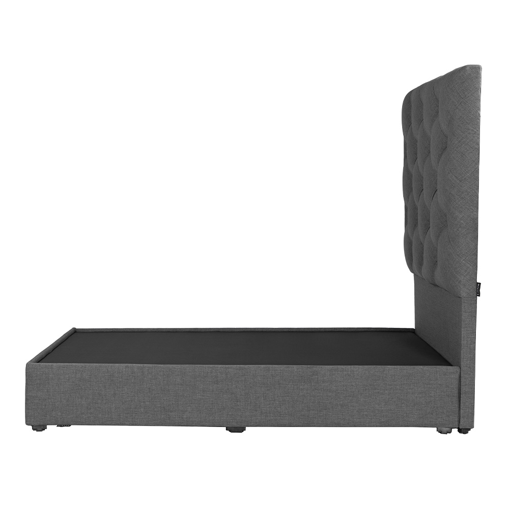 Foto 3 | Cabecera Dicasa Ikki Gris Oscuro + Base Cama Gris King Size