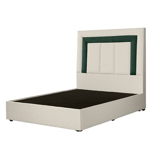 Foto 2 | Cabecera Dicasa Bora Beige Con Verde + Base Cama Matrimonial Beige