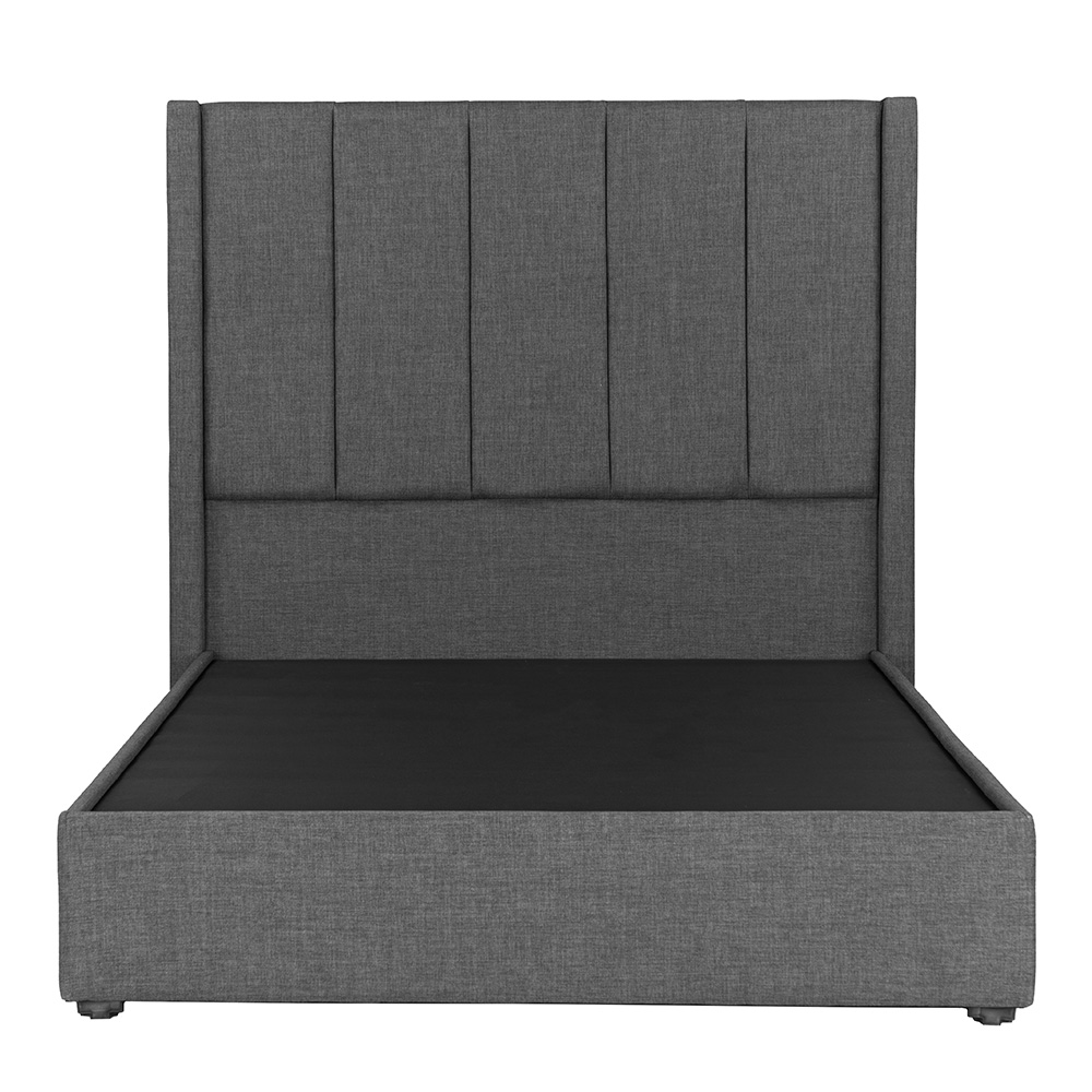 Foto 3 pulgar | Cabecera Dicasa Nizza Gris Oscuro + Base Cama Gris King Size