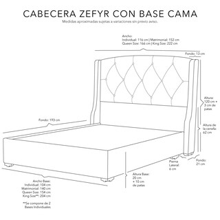 Foto 3 | Cabecera Dicasa Zefyr Morado + Base Cama Morado Individual