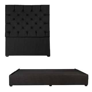 Foto 1 | Cabecera Dicasa Capri Negro + Base Cama King Size Negra