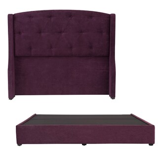 Foto 1 | Cabecera Dicasa Zefyr Morado + Base Cama Morado King Size