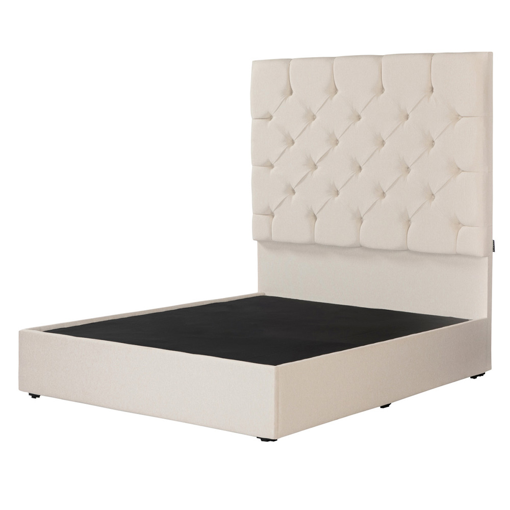 Cabecera Dicasa Capri Beige + Base Cama Individual Beige