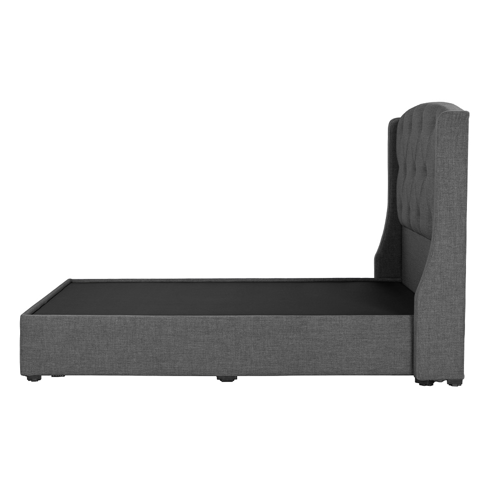 Foto 4 pulgar | Cabecera Dicasa Zefyr Gris Oscuro + Base Cama Gris King Size