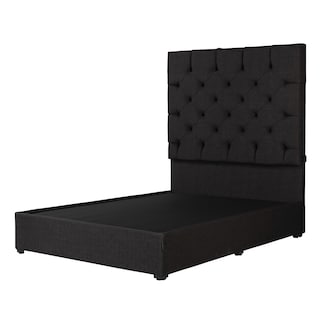 Foto 1 | Cabecera Dicasa Capri Negro + Base Cama Matrimonial Negra