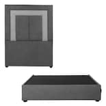 Cabecera con Base de Cama Dicasa Gris Individual