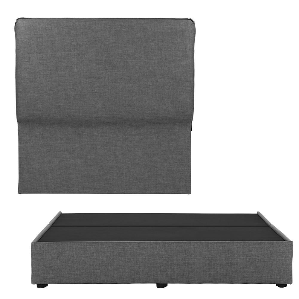 Foto 1 | Cabecera Dicasa Split Gris Oscuro Gris King Size con Base Cama