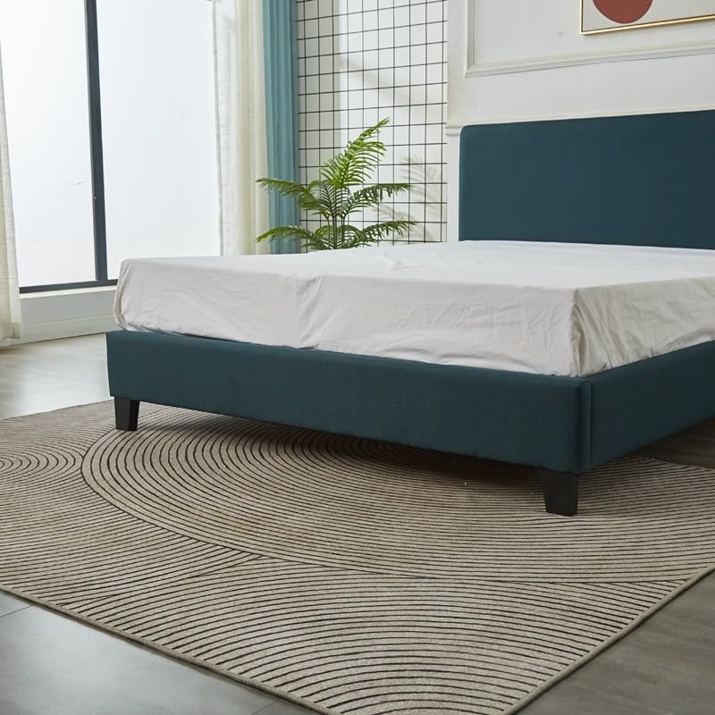 Foto 5 pulgar | Ilios Innova | Base Con Cabecera King Size Lino Color Verde