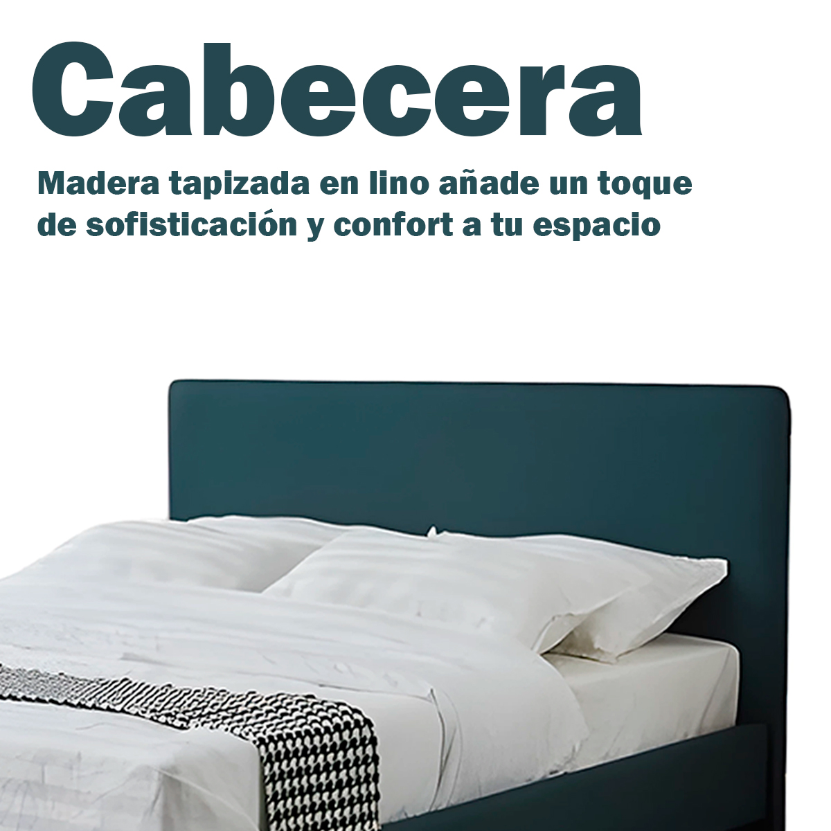 Foto 9 pulgar | Ilios Innova | Base Con Cabecera King Size Lino Color Verde