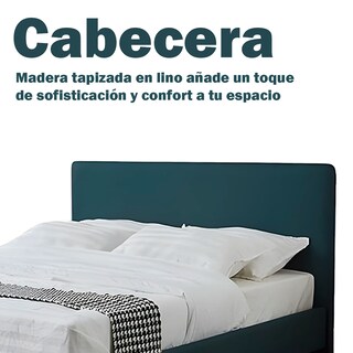 Foto 8 | Ilios Innova | Base Con Cabecera King Size Lino Color Verde