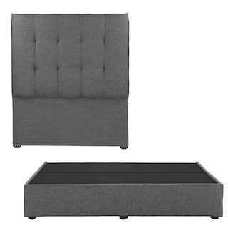 Foto 1 | Cabecera Dicasa Kenzo Gris Oscuro Gris King Size con Base Cama
