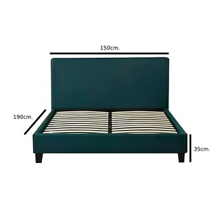 Foto 2 | Ilios Innova | Base Queen Con Cabecera De Madera Tapizada En Lino Color Verde