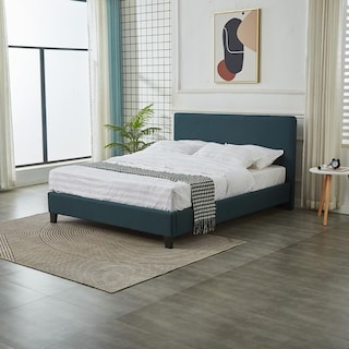 Foto 5 | Ilios Innova | Base Queen Con Cabecera De Madera Tapizada En Lino Color Verde
