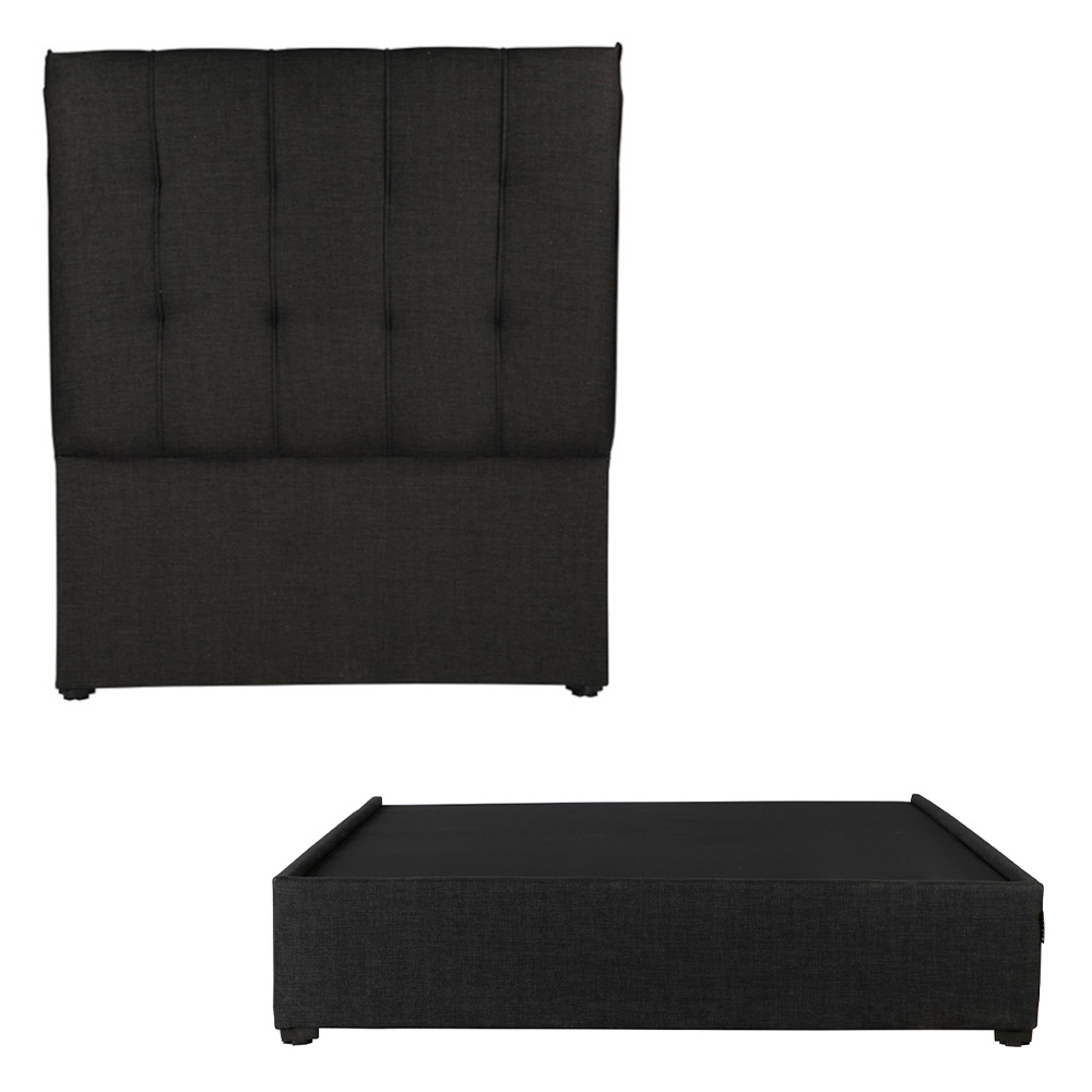 Foto 1 | Cabecera Dicasa Kenzo + Base Cama Negro Individual
