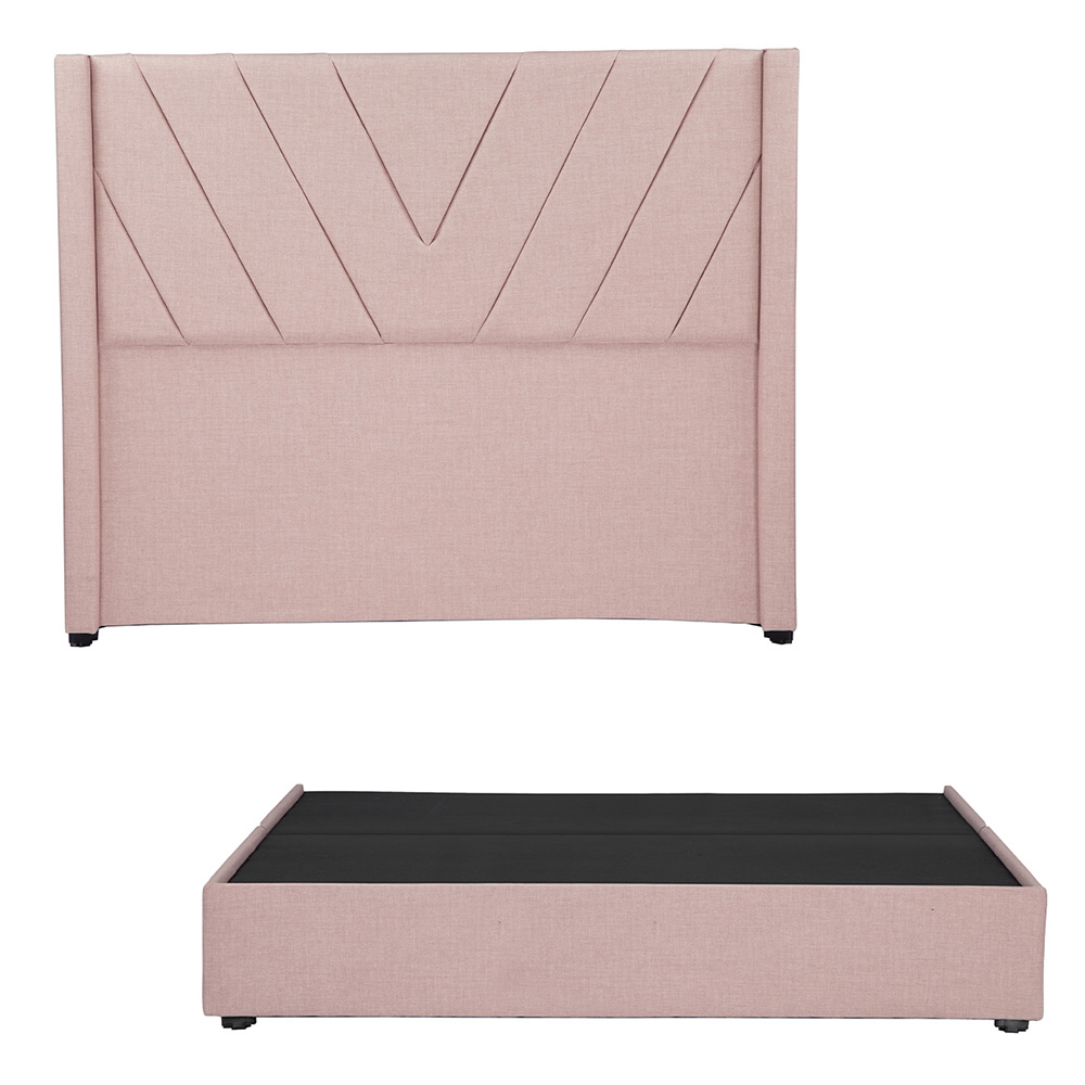 Foto 2 pulgar | Cabecera Dicasa Aurora + Base Cama Pink King Size