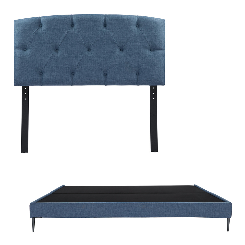 Foto 1 | Cabecera Dicasa Sigma + Base Cama Slim Azul King Size