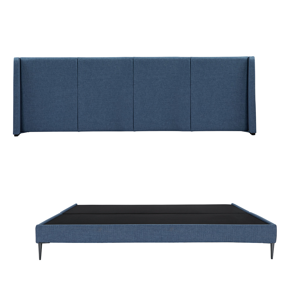 Foto 2 pulgar | Cabecera Dicasa Milan + Base Cama Slim Azul King Size